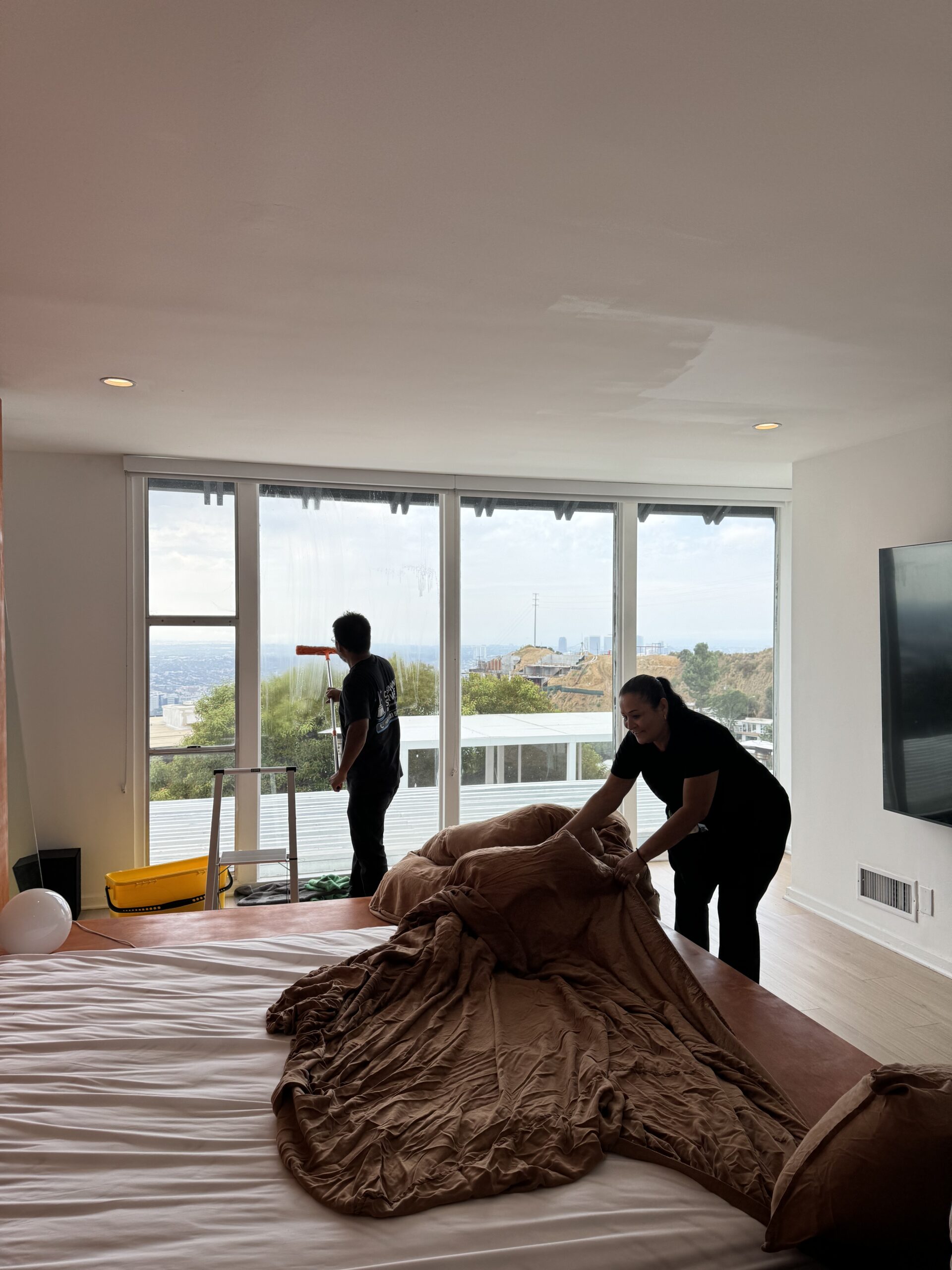 Beautifully cleaned modern bedroom